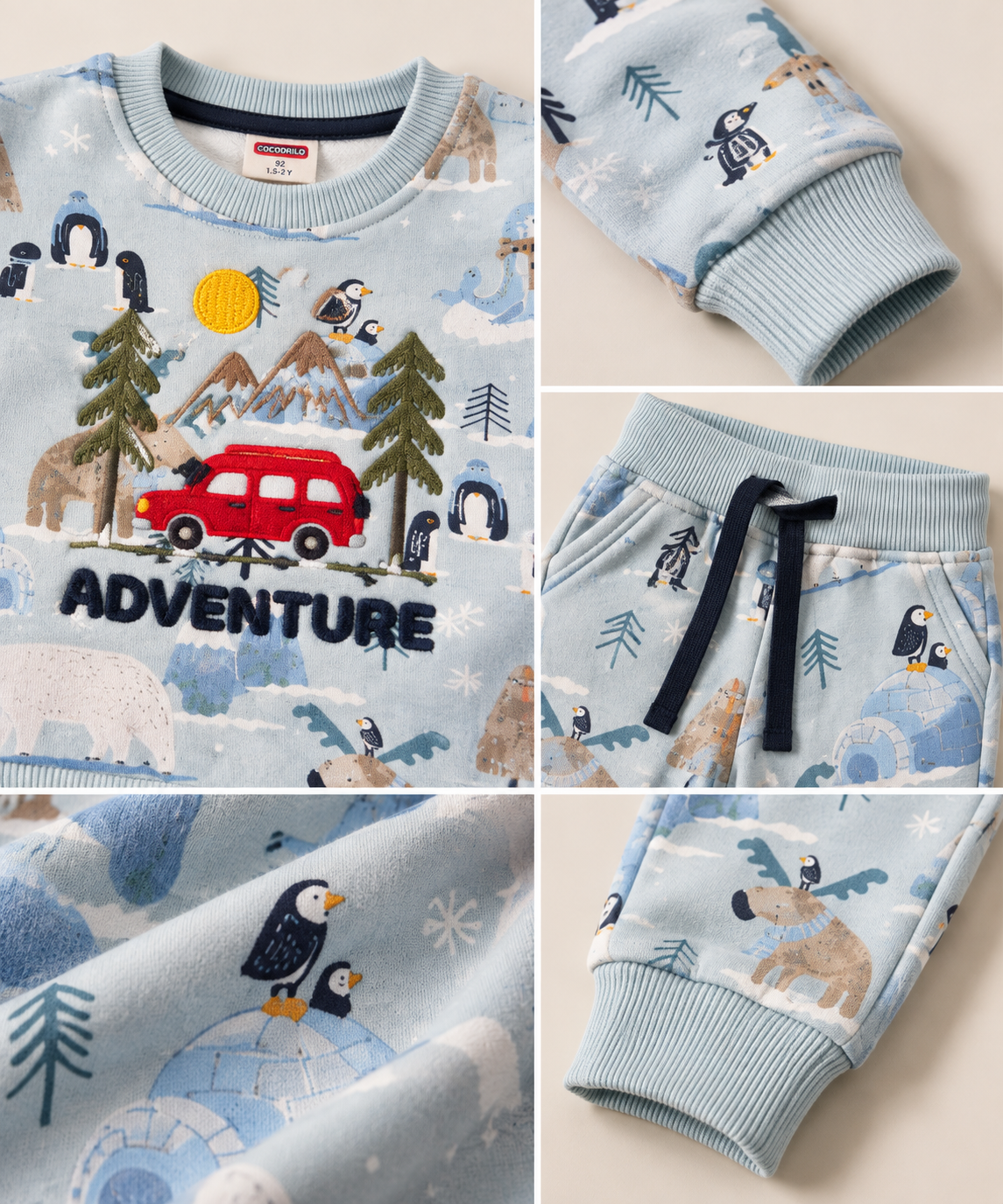 Boys Printed Adventure Sweatshirt & Jogger Set-WIN19N