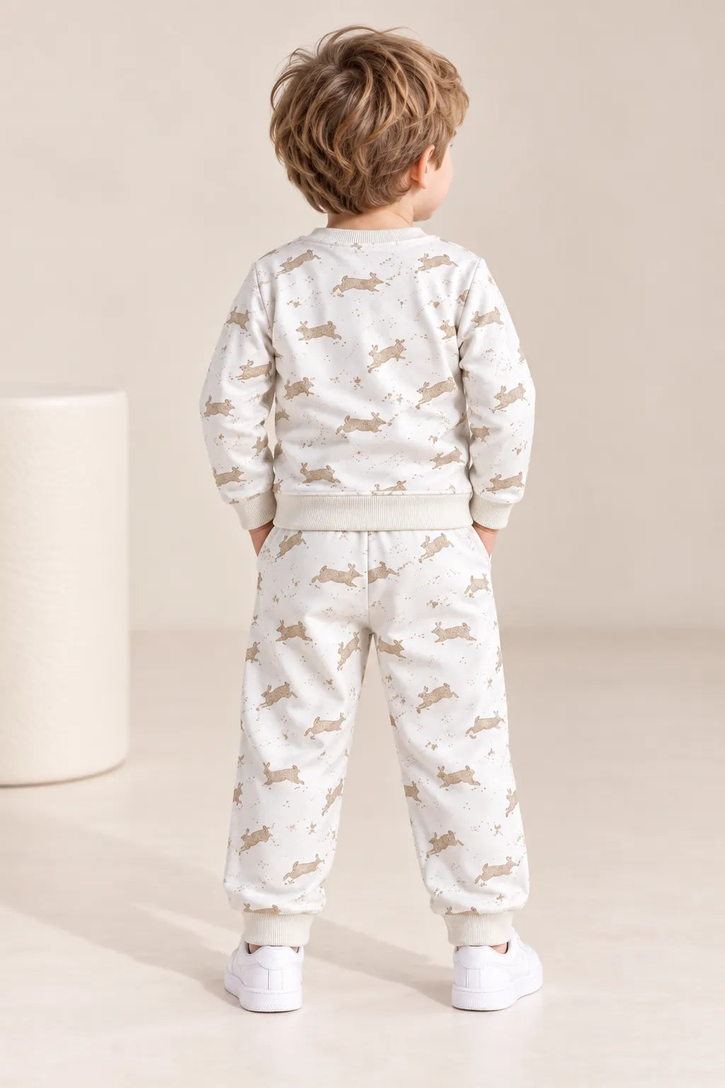Boys Bunny Print “My Favorite” Sweatshirt & Jogger Co-ord Set-WIN22N
