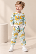 Boys Dinosaur Print “RAE” Sweatshirt & Jogger Co-ord Set-WIN25N