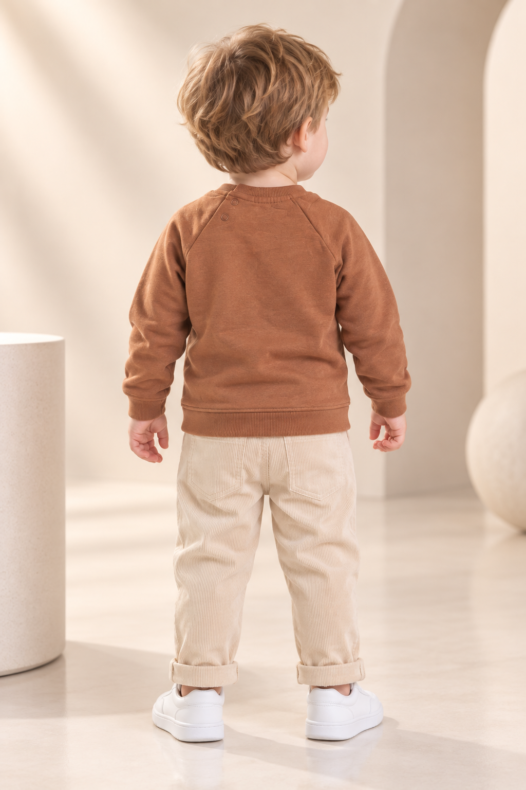 Boys Graphic Printed Crew Neck Sweatshirt with Animal Print-WIN67J