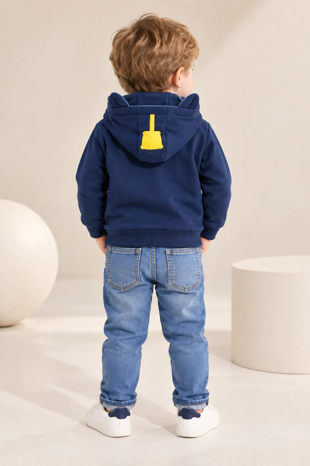 Boys Color Block Hooded Zip-Up Jacket-WIN71V