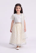 Bella Moda Girls Floral Embroidered Lehenga Choli with Dupatta-AUETH817AH