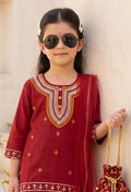 Bella Moda Girls Traditional Embroidered Kurta Sharara Set with Dupatta- AUETH830AD