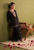 Bella Moda Girls Traditional Embroidered Kurta Sharara Set with Dupatta- AUETH834AD