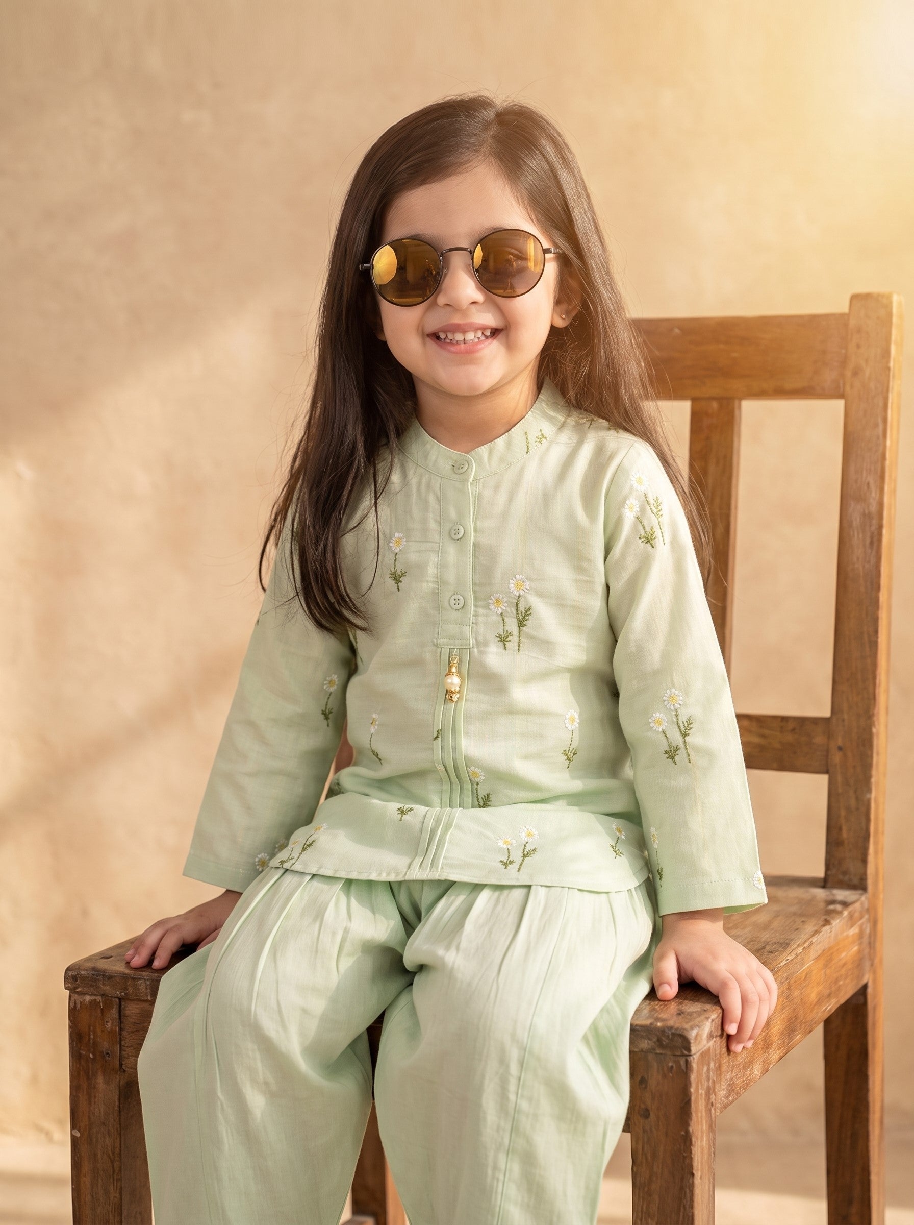 Bella Moda Girls Embroidered Kurta with Dhoti Salwar Ethnic Set- JUETH778X