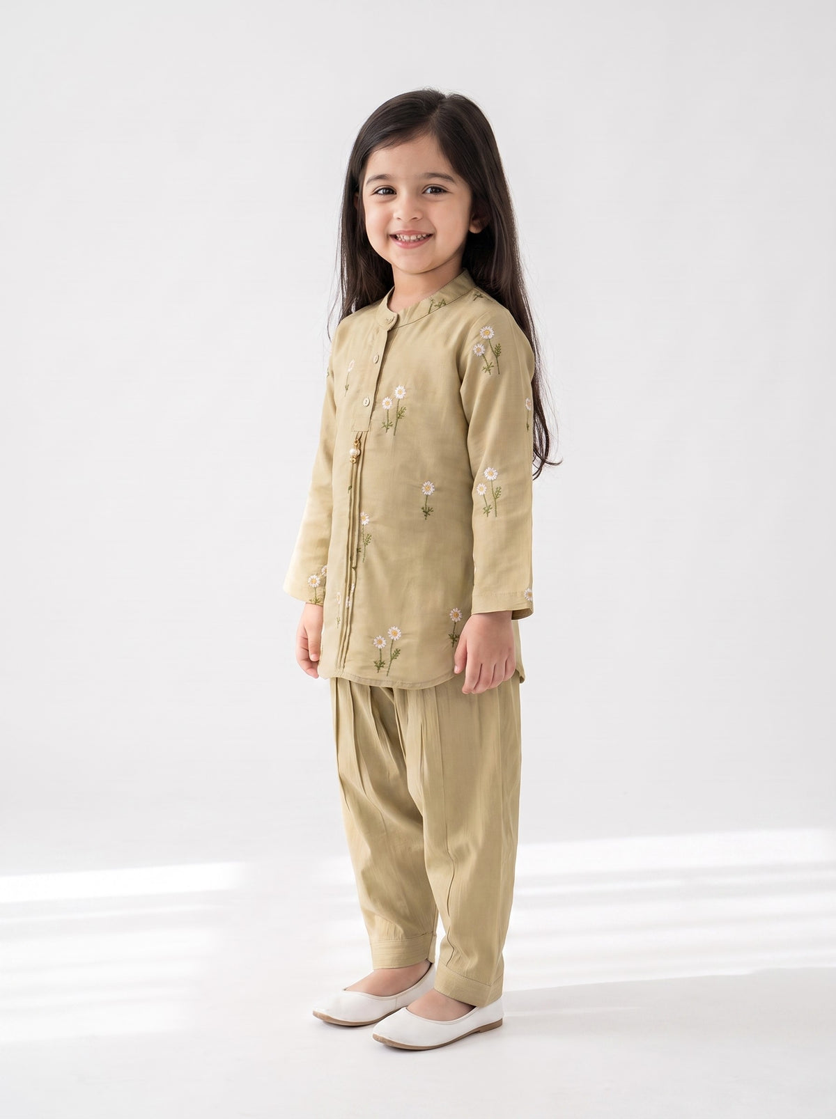 Bella Moda Girls Embroidered Kurta with Dhoti Salwar Ethnic Set- JUETH780X