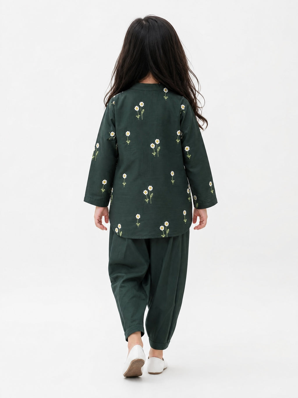 Bella Moda Girls Embroidered Kurta with Dhoti Salwar Ethnic Set- JUETH781X
