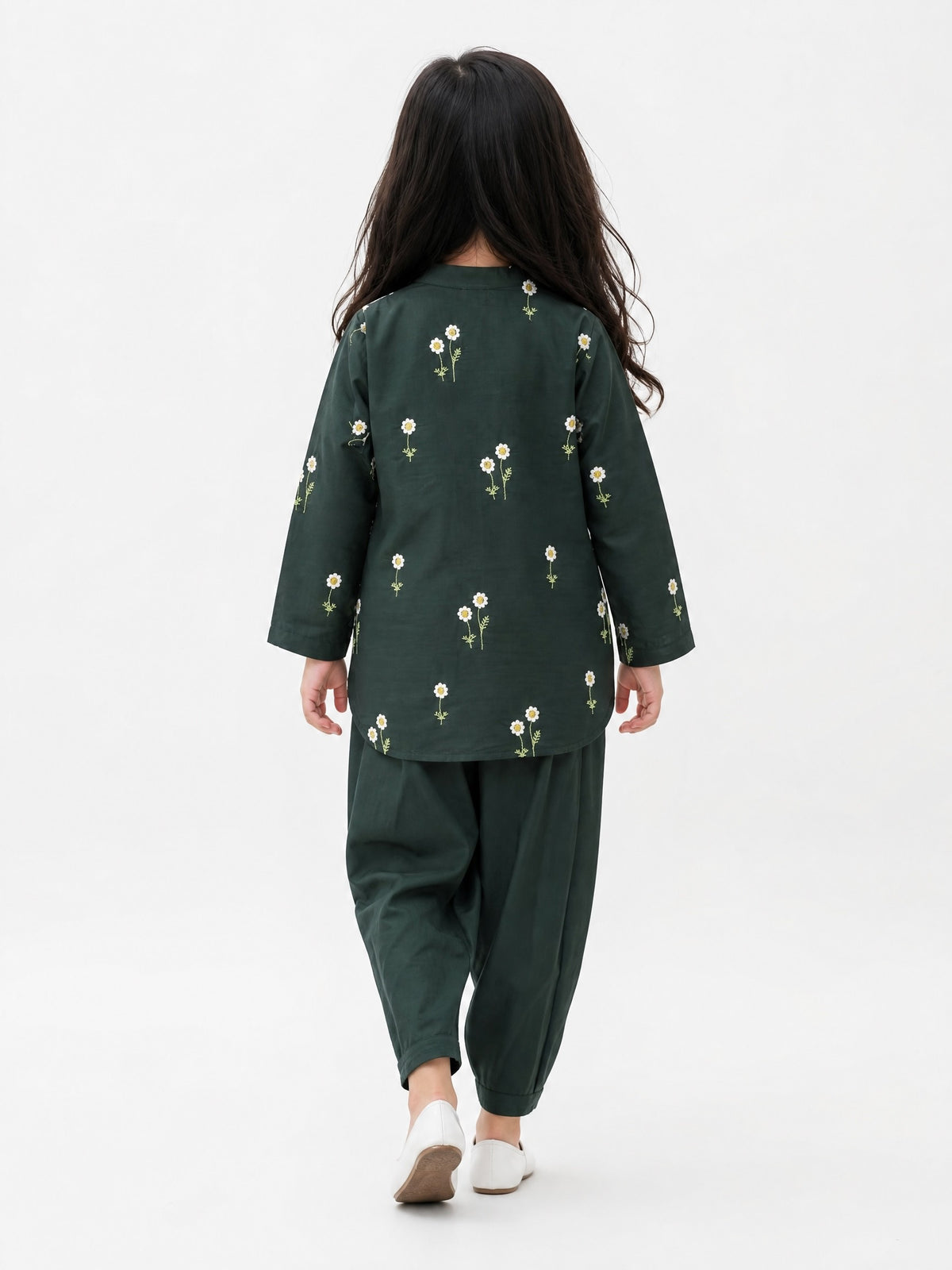 Bella Moda Girls Embroidered Kurta with Dhoti Salwar Ethnic Set- JUETH781X