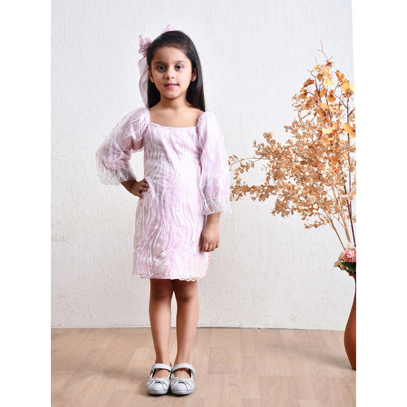 Girls Lavender Sequin Party Dress- PW391V