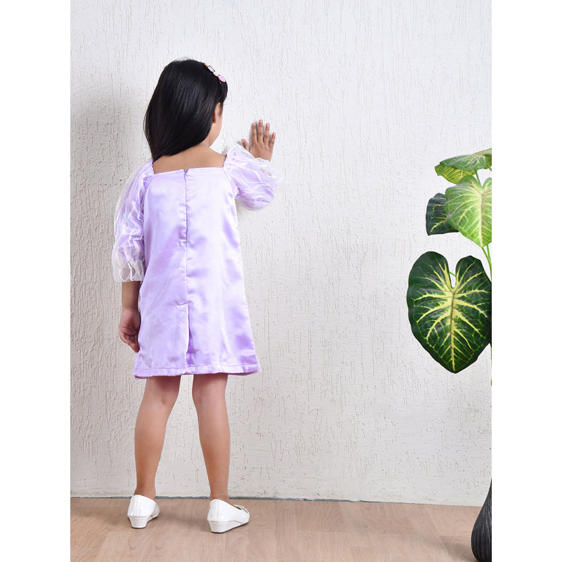 Girls Lavender Embroidered Party Dress- PW392V