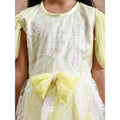 Girls Yellow Floral Tulle Party Dress- PW406X