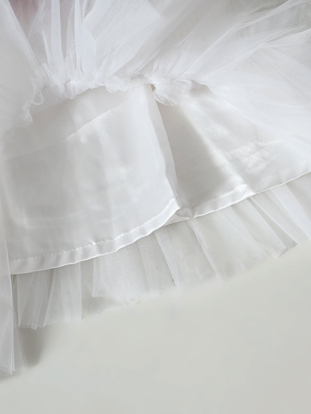 Girls Red and White Layered Party Dress- PW427Y