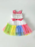 Girls Multicolor Tulle Party Dress- PW429Y