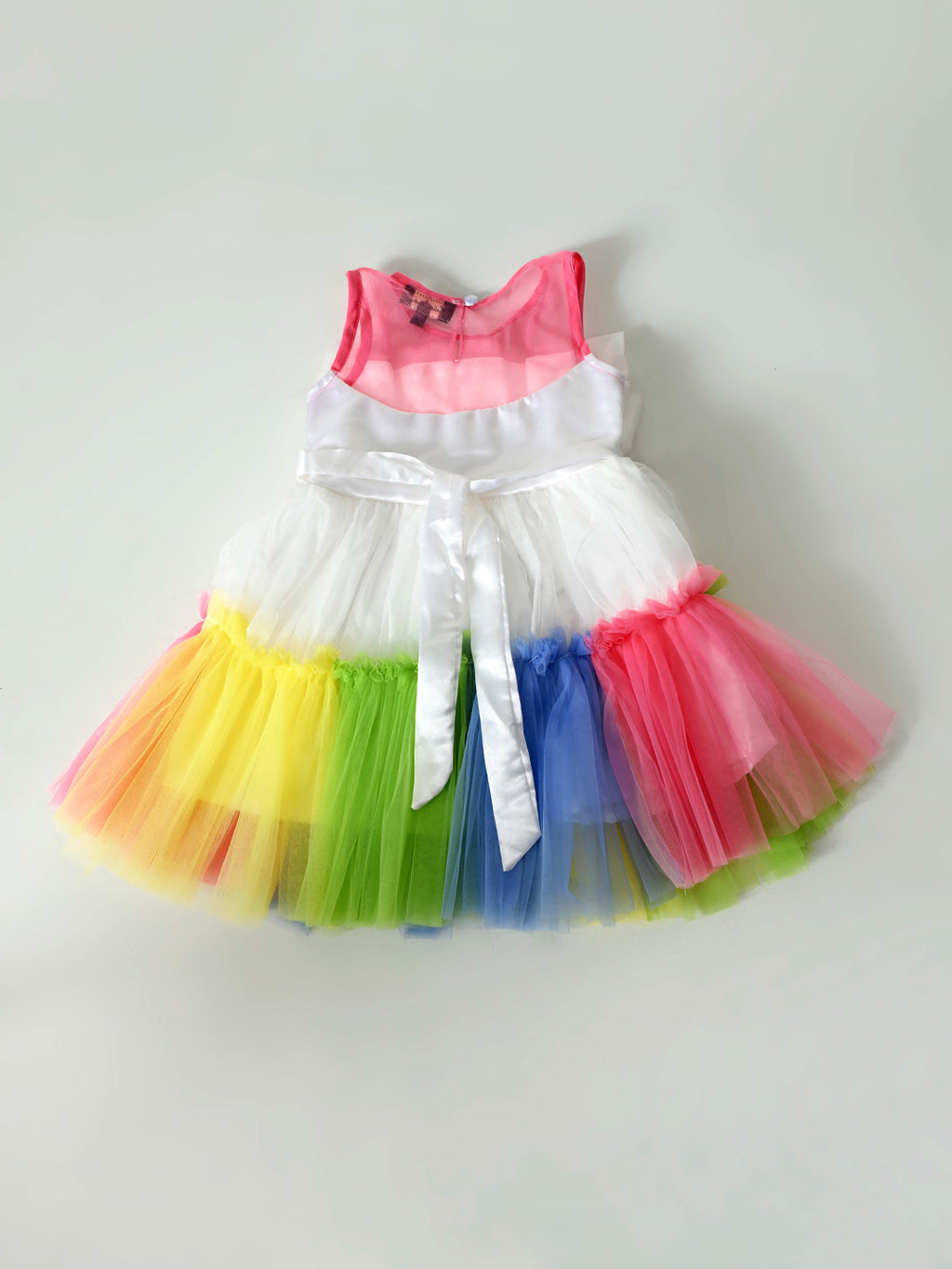 Girls Multicolor Tulle Party Dress- PW429Y