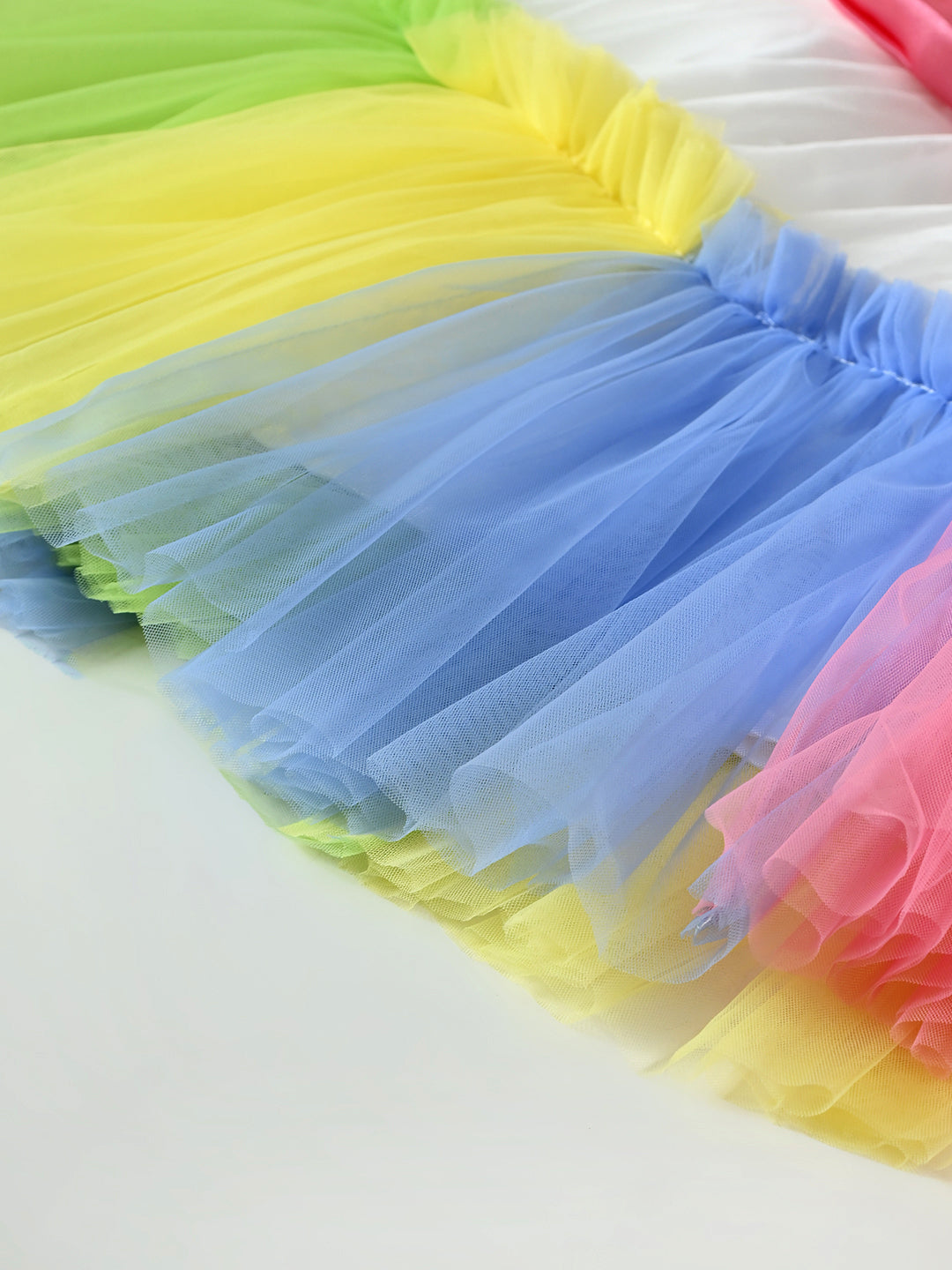 Girls Multicolor Tulle Party Dress- PW429Y
