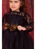Girls Burgundy Party Wear Dress- PW97T