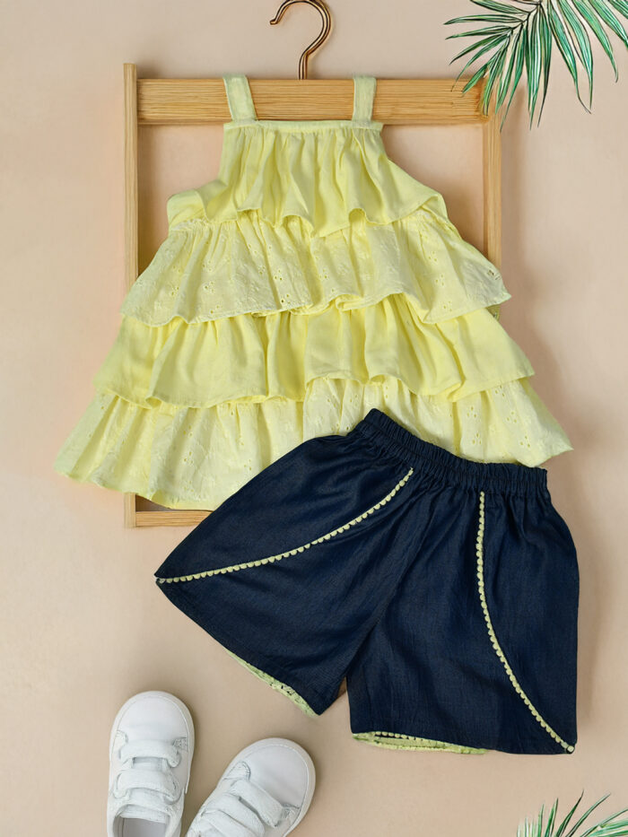 Baby Girls Casual Top Shorts  (Pink) - Image 11