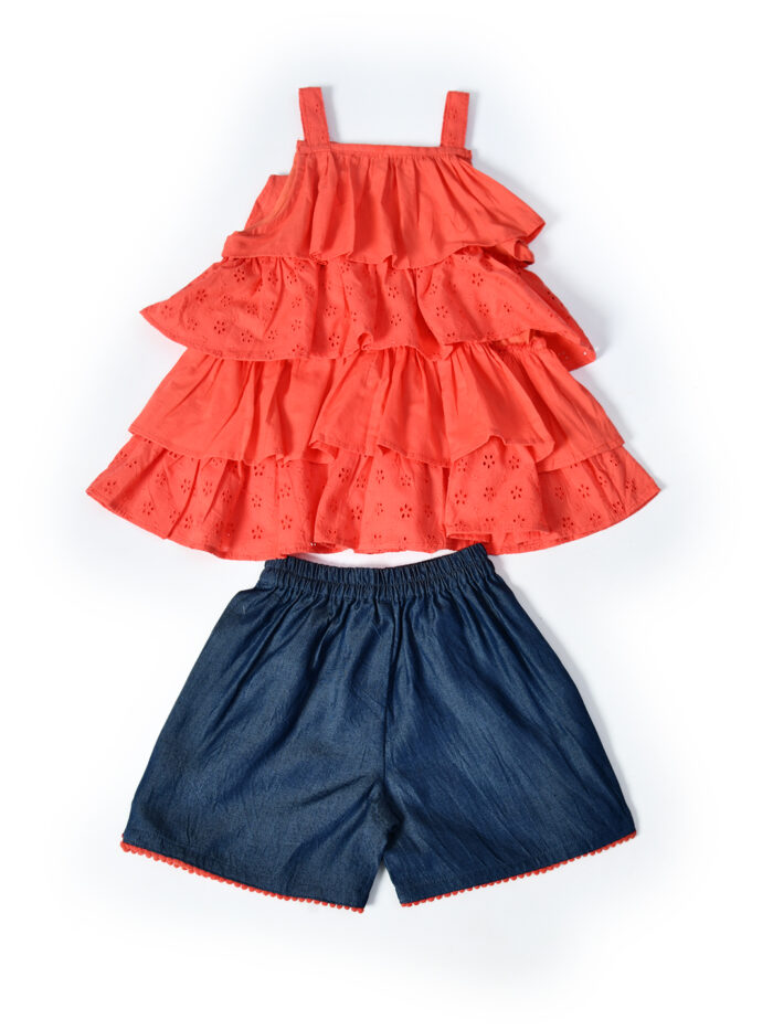 Baby Girls Casual Top Shorts  (Pink) - Image 7